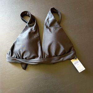 Aerie Black Triangle Bikini Top M NWT